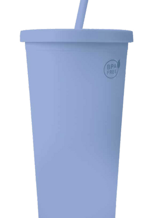 Logo Plastic Cup with Straw